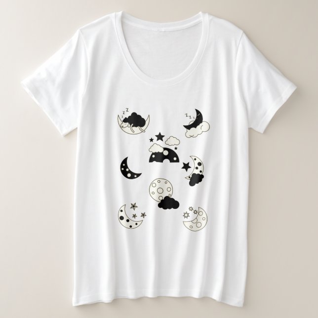 CAMISETA PLUS SIZE BOA NOITE DE SONO (Frente do Design)