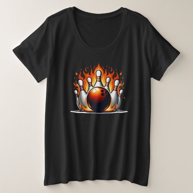 Camiseta Plus Size Boliche Fire (Frente do Design)