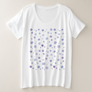 Camiseta Plus Size bolinhas pintadas à mão