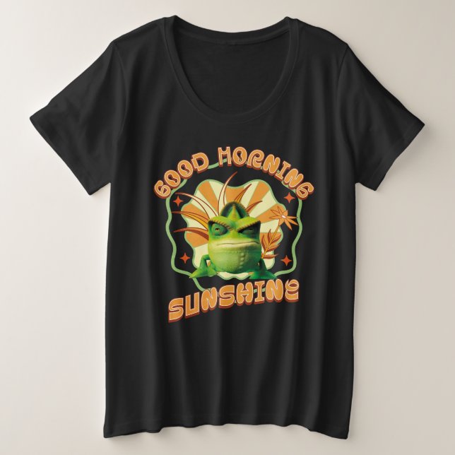 Camiseta Plus Size Bom dia Sunshine Engraçado Chaméon Grumpy (Frente do Design)