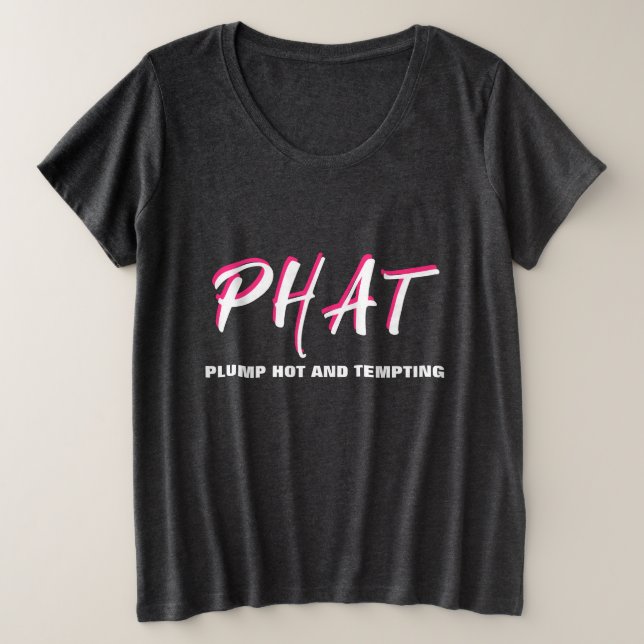 Camiseta Plus Size Bomba PHAT quente e espessa (Frente do Design)