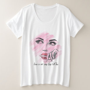 Camiseta Plus Size Bonita Cara De Menina