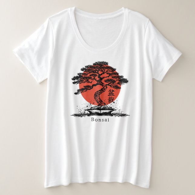 Camiseta Plus Size Bonsai Japan Personalizado (Frente do Design)