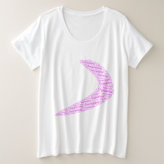 Camiseta Plus Size Boomerang Dynamic, incrível, consciência (Frente do Design)