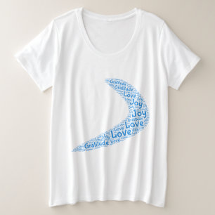 Camiseta Plus Size Boomerang Love, Gratidão, Joy