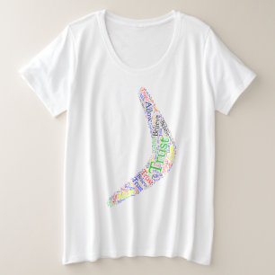 Camiseta Plus Size Boomerang Permitir, Acredite, Confiar