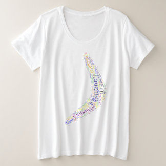 Camiseta Plus Size Boomerang Risos, diversão, poder