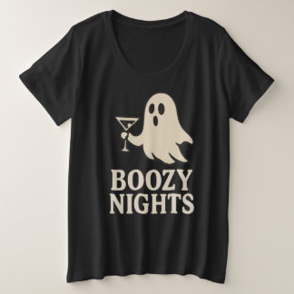 Camiseta Plus Size Boozy Nights | caminhada de brilho fantasma