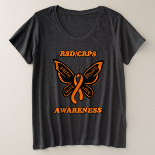 Camiseta Plus Size Borboleta/Awareness...RSD/CRPS