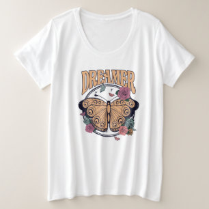 Camiseta Plus Size Borboleta Sonhadora