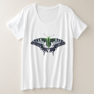 Camiseta Plus Size Borboleta Swallowtail de Sinalizador Agender