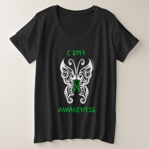 Camiseta Plus Size Borboleta/Tribal...C Diff