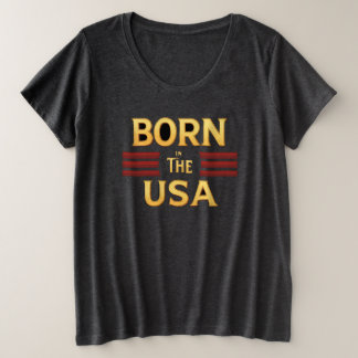 Camiseta Plus Size BORN IN THE USA T-Shirt