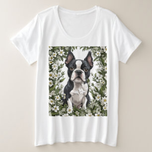 Camiseta Plus Size Boston Terrier e Massachusetts Mayflower 2