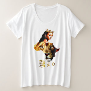 Camiseta Plus Size "Brilho Brilhante, Leo Queen"