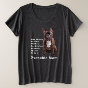 Camiseta Plus Size Brindle French Bulldog Mãe