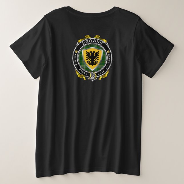 Camiseta Plus Size Browne Irish Shield Plus T-Shirt (Verso do Design)