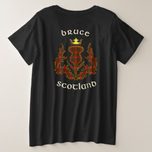 Camiseta Plus Size Bruce Clan Crachá & Tartan com T-Shirt
