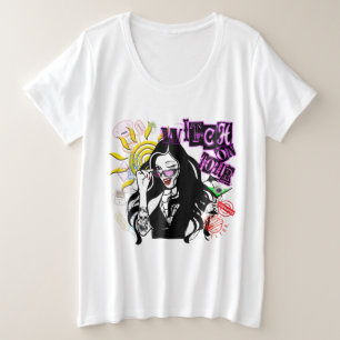 Camiseta Plus Size bruxa de tamanho adicional