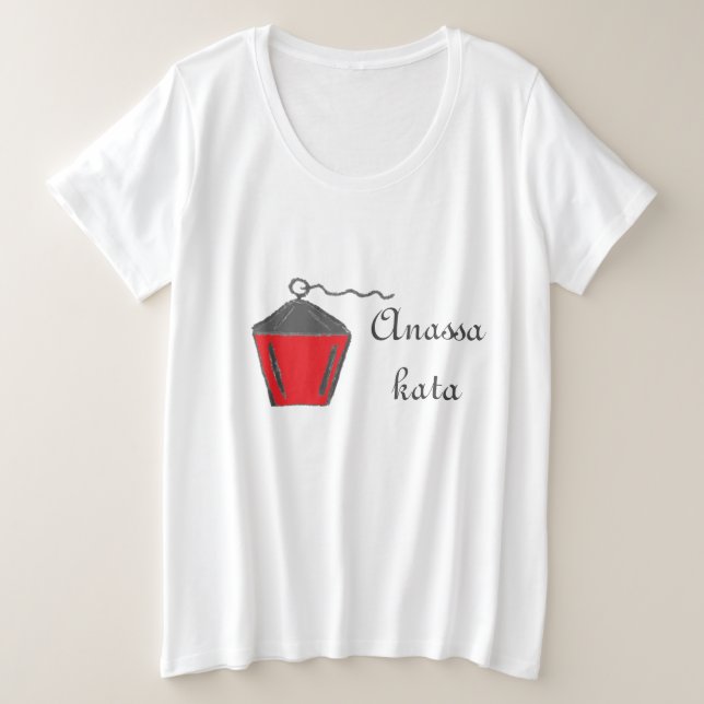 Camiseta Plus Size Bryn Mawr Red Lanterna Anassa Kata Womens (Frente do Design)