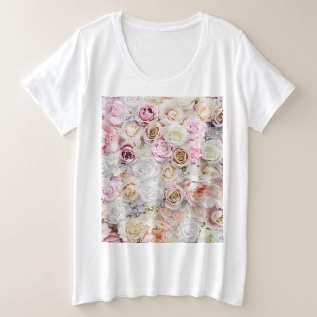 Camiseta Plus Size Buquê da ventoinha (Frente do Design)