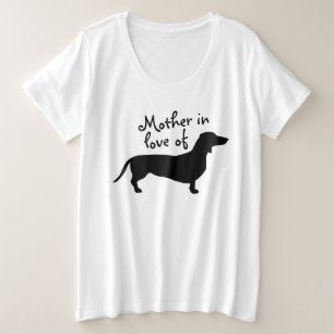 Camiseta Plus Size Cabelo Curto Dachshund - Silhouette 1