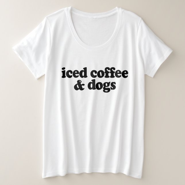 Camiseta Plus Size Café E Cães Cegos (Frente do Design)