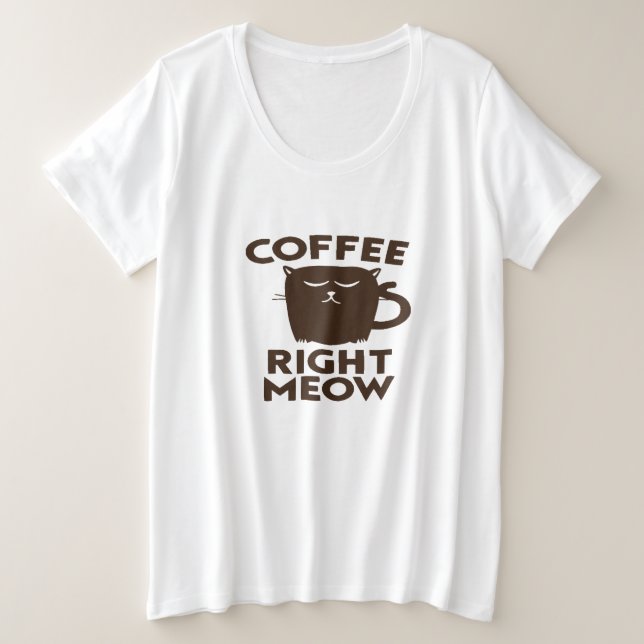 Camiseta Plus Size Café - Meia Direita (Frente do Design)