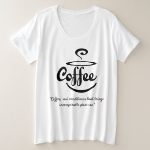 Camiseta Plus Size Café T-Shirt