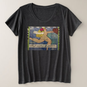 Camiseta Plus Size Camisa... Se não posso ser magro, deixe meus amig