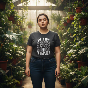 Camiseta Plus Size Camisa-T do Sussuro de Plantas
