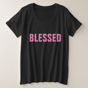 Camiseta Plus Size CAMISAS-T PRETAS E Rosa