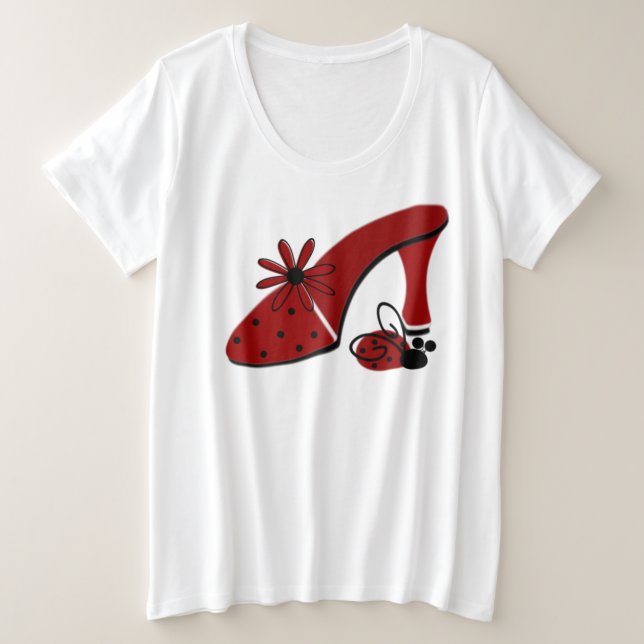 Camiseta Plus Size Camiseta-T básicade tamanho mais feminino (Frente do Design)