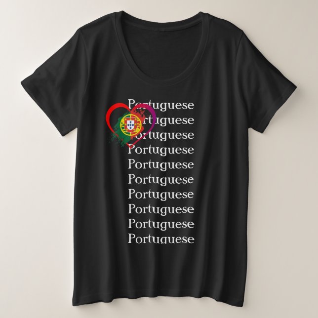 Camiseta Plus Size Camisola portuguesa (Frente do Design)