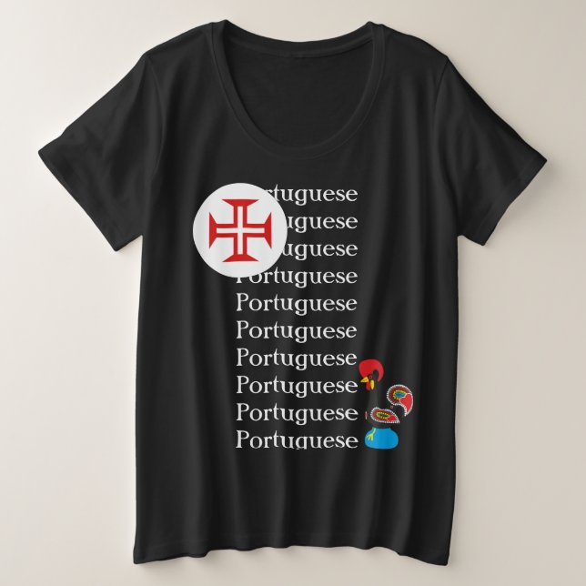 Camiseta Plus Size Camisola portuguesa (Frente do Design)
