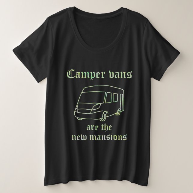 Camiseta Plus Size Camper Vans New Mansions YG Irid. (Frente do Design)