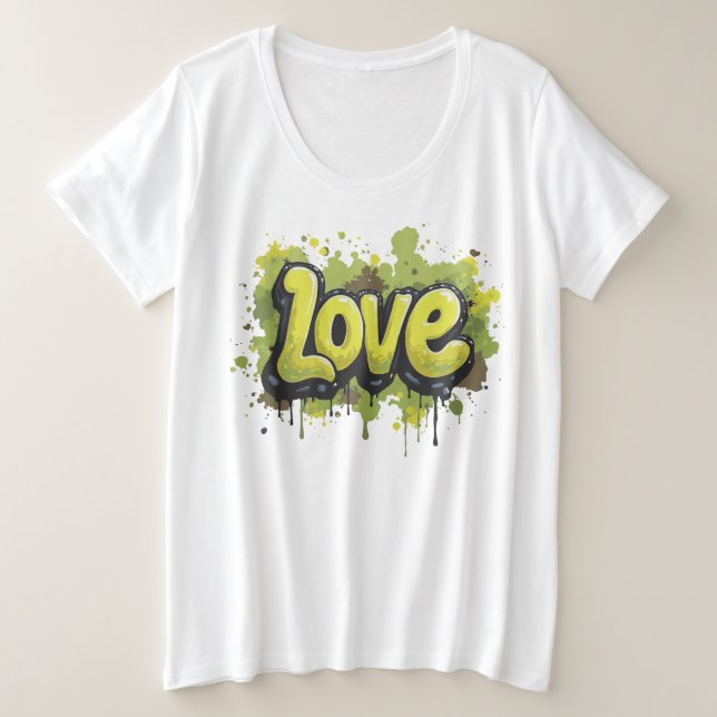 Camiseta Plus Size Campo de amor sem fim (Frente do Design)