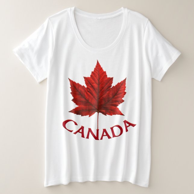 Camiseta Plus Size Canadá Shirt Plus Size Mapeando Leaf Baseball Jers (Frente do Design)