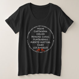Camiseta Plus Size Canal do Panamá Escuro