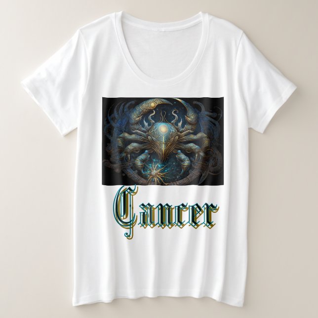 Camiseta Plus Size Cancer (Frente do Design)