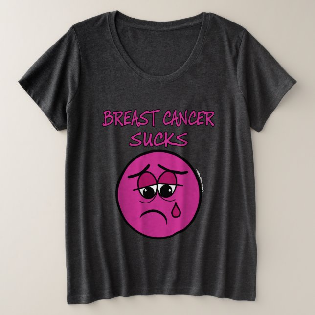 Camiseta Plus Size CANCER da mama (Frente do Design)