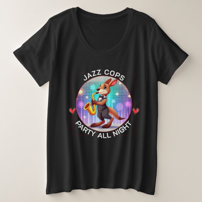 Camiseta Plus Size Canguru engraçado (Frente do Design)