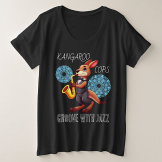 Camiseta Plus Size Canguru engraçado