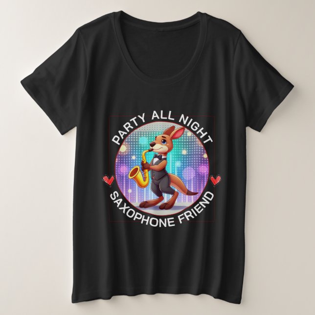 Camiseta Plus Size Canguru engraçado (Frente do Design)