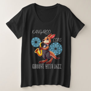 Camiseta Plus Size Canguru engraçado