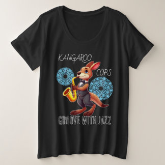 Camiseta Plus Size Canguru engraçado