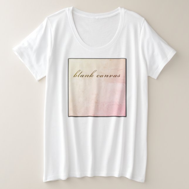Camiseta Plus Size canvas vazio (Frente do Design)