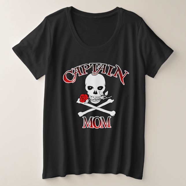 Camiseta Plus Size Capitão Mãe (Frente do Design)