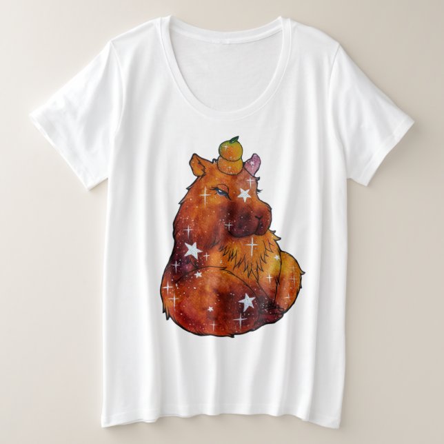 Camiseta Plus Size Capybara chamada Dream (Frente do Design)