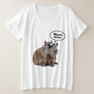 Camiseta Plus Size Capybara, legal, Foto de Óculos Solares, Capybara,